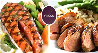 Стейк-бар „Vīnoga” предлагает: вкусный ужин на две персоны со скидкой 50%! Насладитесь незабываемым вечером!