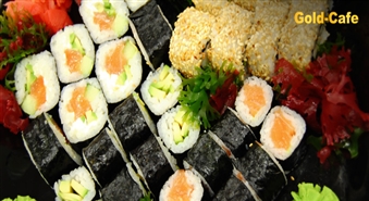 В ресторане GOLD-CAFE  ЯПОНСКОЕ ЛЕТО! Один из предлагаемых суши комплектов на Ваш выбор со скидкой 50%! Настало время кушать суши!