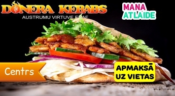 Donera kebabs, lielais Falafel vai Durum komplekts no 2€ no "Donera Kebabs"!