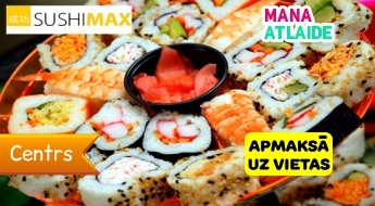 Сытные суши-сеты от 9.97€ с доставкой или на вынос от Sushimax.lv!
