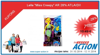 Lelle &quot;Miss Creepy&quot; AR 28% ATLAIDI!