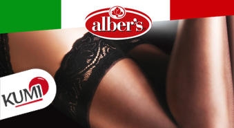 Чулки с изысканной кружевной резинкой Albers из Италии -50%