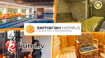Welness centrs SemaraH Hotel Lielupe: Baseini, džakuzi, sauna, turku pirts un trenažieru zāle