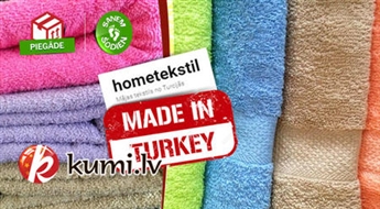 Mīksti Turcijas ražojuma frotē dvieļi no 100% kokvilnas no HomeTekstil.lv. Augstas kvalitātes