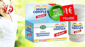 Multicomplex Adulti (30 tabletes): 13 vitamīnu un 13 mineralu komplekss -50%