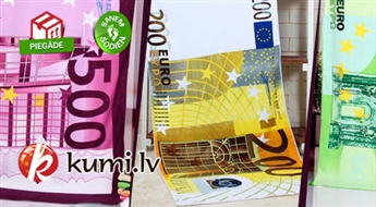 Яркие пляжные полотенца из микрофибры с денежным рисунком 100, 200 или 500 euro (70 х 140 см)