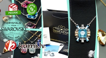Великолепные сверкающие кулоны с кристаллами SWAROVSKI™ в подарочной упаковке от DIAMONDSKY (сертификат - Crystals From Swarovski)