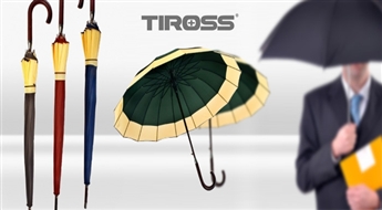 Lietainām dienām apbruņojušies! TIROSS lietussargs dažādās krāsās ar 50% atlaidi!