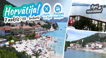 Burvīgā Horvātija! Lidojums + Viesnīca Plaža 3* + Transfērs! Pavadiet neaizmirstamas brīvdienas Adrijas jūras krastā!