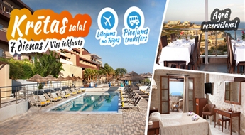 Neticamā Krēta! Lidojums + Viesnīca Blue Bay Resort & Spa 4* + Transfērs! Izbaudiet neaizmirstamu atpūtu labākajās Krētas pludmalēs!