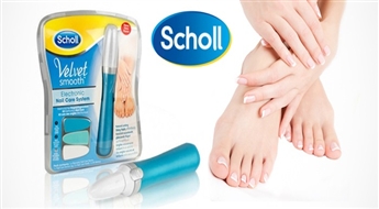 Электрическая пилка для ногтей Scholl Velvet smooth со сменными насадками!