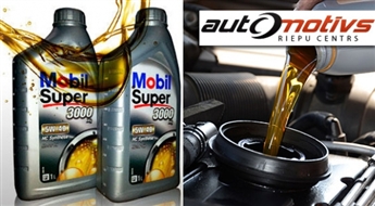 Auto Motīvs: Масло Mobil + фильтр + замена масла и фильтра