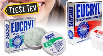 Oтбеливающий зубной порошек EUCRYL для чувствительных зубов!