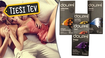 Prezervatīvi DOLPHI jebkurai gaumei. 33  prezervatīvu komplekts sajūtu dažādībai.