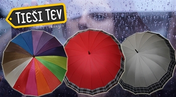 Lieli un izturīgi pusautomātiskie lietussargi dažādās krāsās