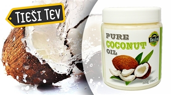 Auksti spiesta 100 % tīra kokosriekstu eļļa 500 g (550ml)