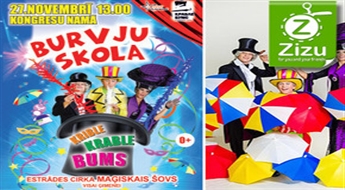 Эстрадно-цирковое магическое шоу для всей семьи «ШКОЛА ВОЛШЕБНИКОВ КРИБЛЕ, КРАБЛЕ, БУМС», начиная всего от 8 €!