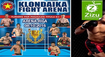 „Klondaika Fight Arena” – profesionālais turnīrs pēc kikboksa noteikumiem par pasaules čempiona titulu ar 40% atlaidi!