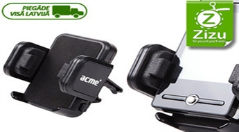 Ērts mobilā telefona turētājs automašīnām ACME MH01 melnā krāsā tikai par € 3,4 (Ls 2,39). Piegāde VISĀ LATVIJĀ!