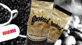 Kilograms Itāļu kafijas: Aromātiskās dabiskās kafijas pupiņas Arabika «Grosmi 1958 Brown» -40%