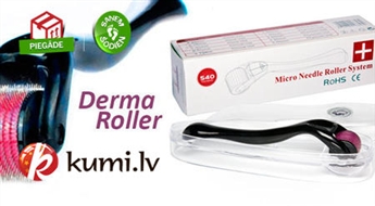 (добавлено) Массажный мезороллер DERMA ROLLER (540 иголочек) для кожи лица и тела - волшебная палочка по уходу за кожей