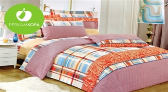 IZPĀRDOŠANA! 6-daļīgi satīna gultas veļas komplekti ar krāsainiem dizainiem (200 x 220 cm)