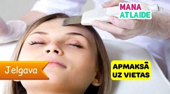 Ultraskaņas sejas tīrīšana + procedūra pēc sejas tipa par 22€!