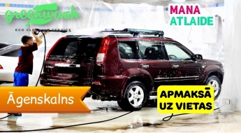 Kompleksā auto mazgāšana + salona tīrīšana no 6.90€ automazgātuvē "GreenWash"!