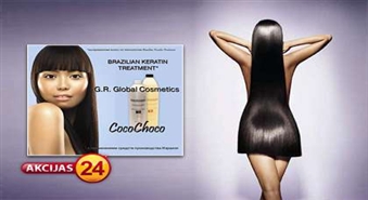 Matu taisnošanas procedūra ar keratīnu “CocoChoco  Brazilian Keratin Treatment“ + matu griezuma korekcija ar 54% atlaidi!