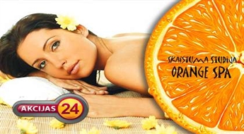 Ienirstiet apelsīnu paradīzē! Apelsīnu SPA rituāls skaistuma studijā "Orange Spa" ar 60% atlaidi!