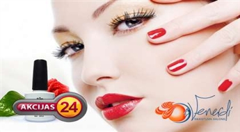 Skaistumkopšanas salonā „VENERDI” klasiskais manikīrs ar hibrīda laku One Step Gel!