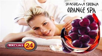 Процедура с красным вином ( 90 минут ) в студии красоты "Orange Spa" со скидкой 50%!
