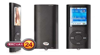 Ņem mūziku līdzi visur! Plāns mp4 atskaņotājs ar 4GB atmiņu ar 40% atlaidi!