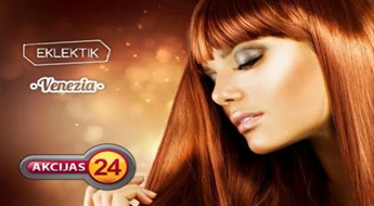 Ārstējošā matu laminēšana ar zīdu (matu piepildīšana ar zīdu) salonā "Venezia" vai "Eklektik"!