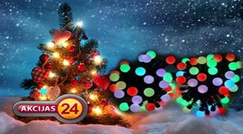 Цветные гирлянды длиной 10м.с 40 круглыми LED лампочками!