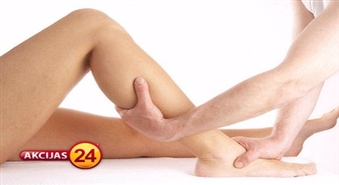 Pretcelulita un auguma aprišu modelejošā kāju un vēdera masāža par 12 LVL salona Kosmeta (60 min.)!