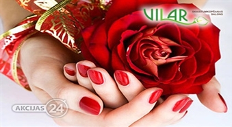 Klasiskais manikīrs + Gelish + roku masāža ar 50% atlaidi tikai par 7 Ls!