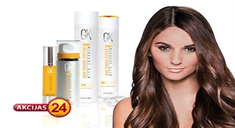 Оздоровительная маска для волос Global Keratin + укладка+ посещение солярия на 12 мин. со скидкой 50% в салоне "Orhideja" всего за 14.60 Ls!