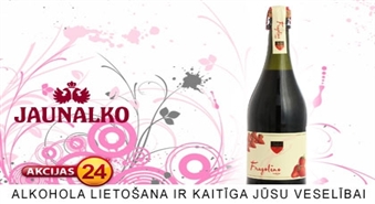 8 marta svētkiem!Viegli dzirkstošs sarkanvīns, FRAGOLINO Rosso ar atlaidi 40%!