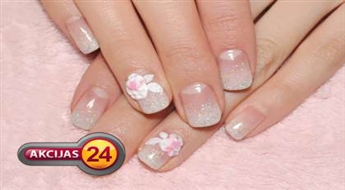 Manikīrs + Gelish ar dizainu ar 50% atlaidi tikai par 6.99 Ls!