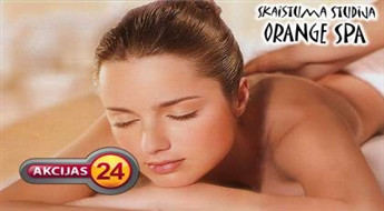 Piedāvājums vīriešiem un sievietēm! Visa ķermeņa fitness masāža (1 stunda) skaistumā studijā "Orange Spa" ar 50% atlaidi !