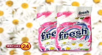 Universāls veļas  mazgāšanas pulveris  FRESH UNIVERSAL 1,5kg ar 40% atlaidi!