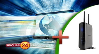 Optiskais internets ar ātrumu 100Mbits un Wi-Fi rūteris kā dāvana, ar 66% atlaidi!