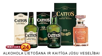 Catto’s Scoths Whisky 350ml ar 38% no veikala „Vintage”!