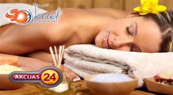 AROMAMASĀŽA ar ēteru eļļu izmantošanu + klassiskā masāža slonā Venerdi tikai par 12,99 Ls!
