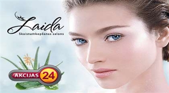 Sejas ādas tīrīšana + Aloe Vera ekstraktu ievadīšana dziļai mitrināšanai un iekaisuma noņemšanai + maska ar 52% atlaidi !