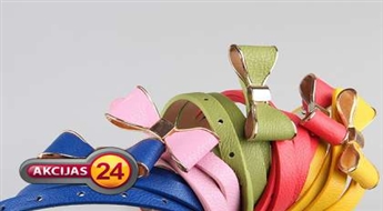 Šīs vasaras aktuālais akcents! Eleganta sieviešu josta ar metāla sprādzi – bantītes formā!