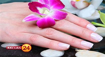 SPA manikīrs + Gelish lakas pārklājums salonā "Pērle" ar 45% atlaidi!