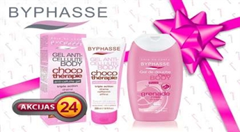 Королевский комплект для ухода за телом: Антицеллюлитный гель BYPHASSE Theraphy "Choco" +  BYPHASSE гель для душа Гранат 500 мл. со скидкой 50%!