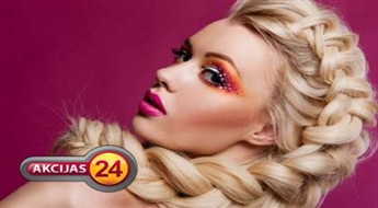 Стрижка+ укладка или плетение французской косы со скидкой 60%!